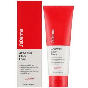 Антибактериальная пенка для умывания J'sDerma  Acnetrix Clear Foam, 130мл