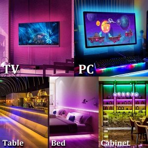 Светодиодная RGB лента с пультом управления, 5 метров