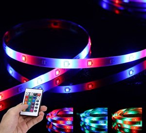 Светодиодная RGB лента с пультом управления, 5 метров