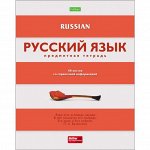 Тетрадь А5 48л &quot;Русский язык&quot; В полосочку тисн лин скоба 48Т5тСd1_19848 Hatber. арт 056379/10/160/