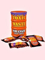 Кислые леденцы Sour Candy Nuclear Fusion / Кислый Токсик Вейст (оранжевая бочка) 42гр