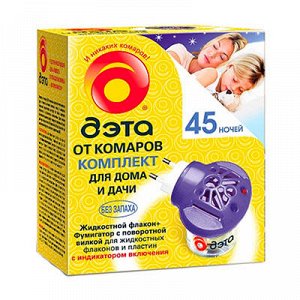 ДЭТА Комплект от комаров(жид.45ночей+эл.фумигатор)