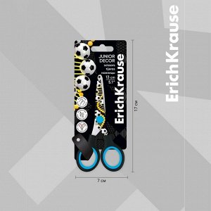Ножницы детские 13 см ErichKrause Junior Decor "Sport DNA", с принтом на лезвиях, блистер