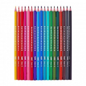 Карандаши цветные 18 цветов, детские, шестигранные, BIC Kids Tropicolors, пластиковые, ударопрочный грифель 3.2 мм