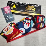 Носки мужские в подарочной коробке новогодние