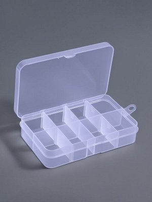 Органайзер для хранения мелочей, 8 ячеек, 10.6x6.5x2.3 см, прозрачный