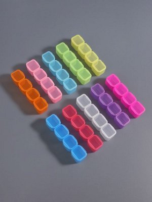Органайзер для хранения мелочей, 4 ячейки, 10x2x2 см, МИКС