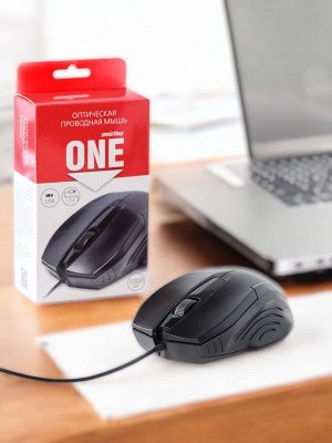 Мышка компьютерная проводная  ONE 210-K черная (SBM-210-K)
