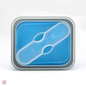 Контейнер для еды силиконовый складной на защелках 17х11х7см