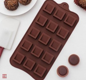 Форма силиконовая для льда и шоколада,карамели 15 ячеек, Микс