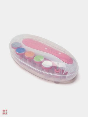 Детский триммер для ногтей пилка 6 насадок,свет, Baby Nail Trimmer