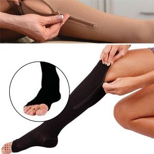 Альфа812 Гольфы компрессионные на молнии от варикоза ZIP SOX, ЧЕРНЫЕ