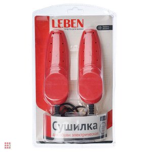 LEBEN Сушилка для обуви "Ботиночки", пластик, 220В, 10Вт, температура нагрева 65-80 градусов