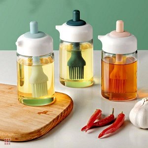 Емкость для соуса, масла с кисточкой и дозатором