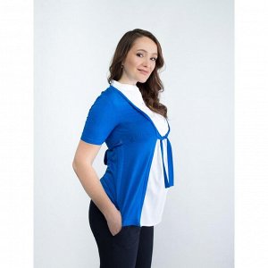 Блузка для беременных 2236, цвет синий, размер 50, рост 170