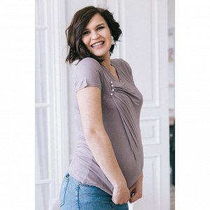 Блузка для беременных 2241, цвет бежевый, размер 44, рост 170