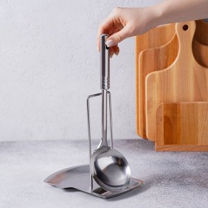 Подставка для крышки и ложки, 19.5x16 см, нержавеющая сталь