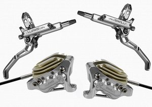 Гидравлические тормозa Lewis LHP+-S6. Шестипоршневые (серебро)
