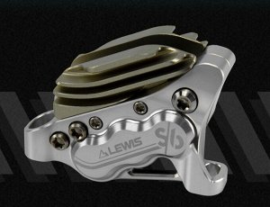 Гидравлические тормозa Lewis LHP+-S6. Шестипоршневые (серебро)