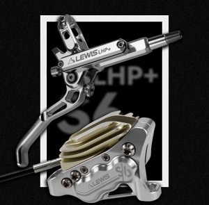 Гидравлические тормозa Lewis LHP+-S6. Шестипоршневые (серебро)
