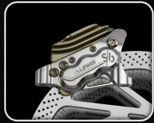 Гидравлические тормозa Lewis LHP+-S6. Шестипоршневые (серебро)