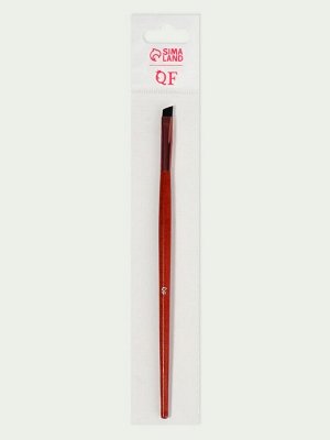 Кисть для макияжа Brush WOOD, скошенная, 16(±1) см, коричневый/золотистый