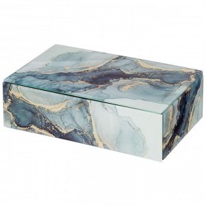 Элегантный набор мраморных шкатулок (2 шт.) - Размеры: 21x12x6.5 см и 23x15x8.5 см, 1 шт.