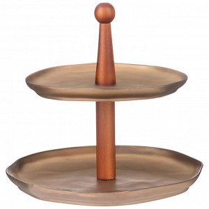 Элегантная двухъярусная ваза "BRONZE" 24,5x20,5 см для стильного декора