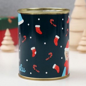 Подарочные носки женские с принтом в банке «Носочки для Снегурочки»