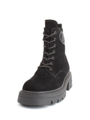 04-M3-1477 BLACK Ботинки зимние женские (натуральная замша, натуральный мех)