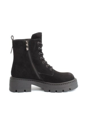 04-M3-1477 BLACK Ботинки зимние женские (натуральная замша, натуральный мех)