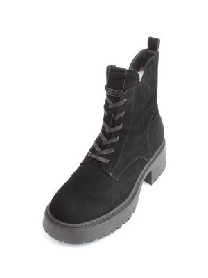 04-M3-1479 BLACK Ботинки зимние женские (натуральная замша, натуральный мех)