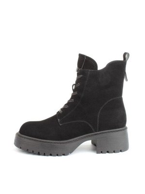 04-M3-1479 BLACK Ботинки зимние женские (натуральная замша, натуральный мех)