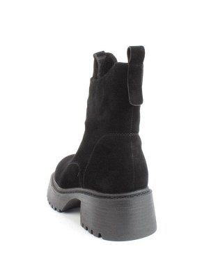 04-M3-1479 BLACK Ботинки зимние женские (натуральная замша, натуральный мех)