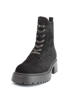 04-M3-1479 BLACK Ботинки зимние женские (натуральная замша, натуральный мех)