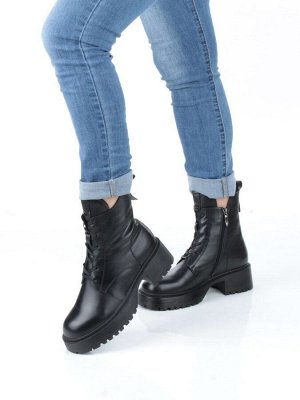 04-M3-1478 BLACK Ботинки зимние женские (натуральная кожа, натуральный мех)
