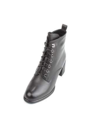 04-M3-2274 BLACK Ботинки зимние женские (натуральная кожа, натуральный мех)