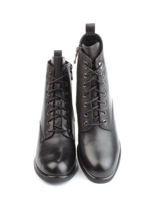 04-M3-2274 BLACK Ботинки зимние женские (натуральная кожа, натуральный мех)