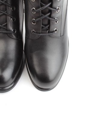 04-M3-2274 BLACK Ботинки зимние женские (натуральная кожа, натуральный мех)