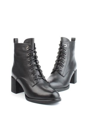 04-M3-2274 BLACK Ботинки зимние женские (натуральная кожа, натуральный мех)