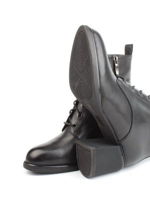 04-M3-2274 BLACK Ботинки зимние женские (натуральная кожа, натуральный мех)
