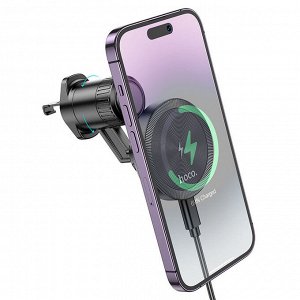 Беспроводное зарядное устройство держатель для телефона MagSafe 15W HOCO HW6 Vision на воздуховод