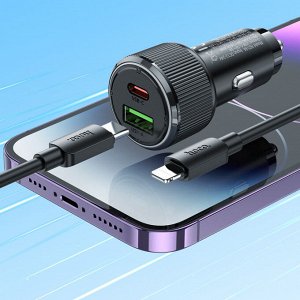 Автомобильное зарядное устройство HOCO NZ14A Guerrero, 1*USB + 1*Type-C, 38W