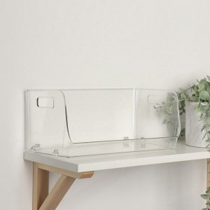 Органайзер для хранения, с ручками, 1 секция, 30x14x13 см, прозрачный