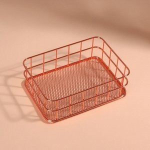 Органайзер для хранения косметических принадлежностей «РАФАЭЛЬ», 17x12x5.7 см, цвет бронзовый