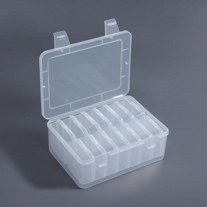 Органайзер для хранения мелочей, 14 блоков, 16.5x12.7x6 см, прозрачный
