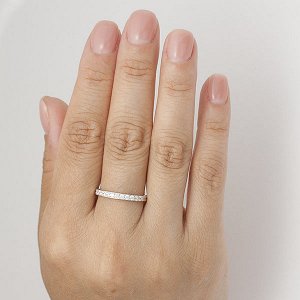 Серебряное кольцо с бесцветными фианитами - 1133