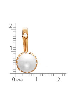 Позолоченные серьги с жемчугом - 394 - п