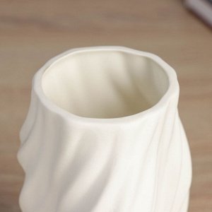 Ваза «Оскар», d=8 см, 20x10.5 см, керамика, белая