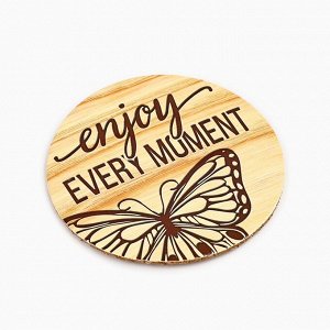 Ваза для цветов с подставкой Enjoy every moment пластиковая, 18.5x6 см